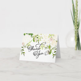 Cartões de agradecimentos florais do hydrangea de