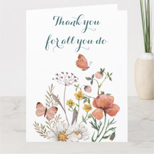 Cartões de agradecimentos Floral