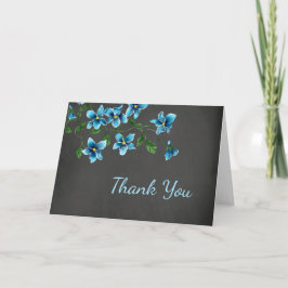 Cartões de agradecimentos Floral Azul