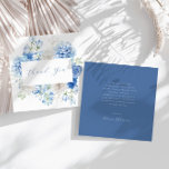 Cartões de agradecimentos Floral Azul Elegante<br><div class="desc">Este elegante cartões de agradecimentos apresenta uma estrutura floral de aquarela com flores bonitas em tons variados de azul,  assim como um delicado roteiro de caligrafia.</div>