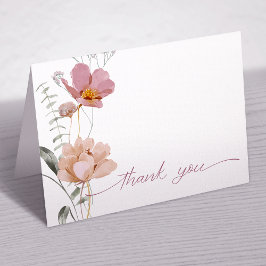 Cartões de agradecimentos Floral Blush