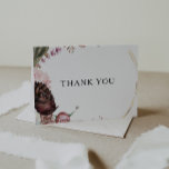 Cartões de agradecimentos Floral Burgundy Boho<br><div class="desc">Este cartões de agradecimentos floral burgundy boho é perfeito para o seu elegante casamento boêmico de verão. Com flores rosa poeirentas modernas,  verde escuro e realces dourados,  incluindo toques de peônia,  borboleta,  e rosa-pincelado,  é certo que completará a aparência que você deseja.</div>