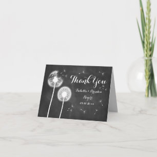 Cartões de agradecimentos Floral Chalkboard