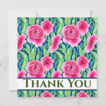 Cartões de agradecimentos Floral de Aquarela