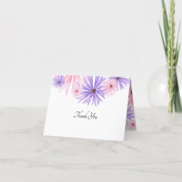 cartões de agradecimentos floral de aquarela