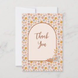 Cartões de agradecimentos Floral de Boho de Vintag