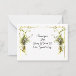 Cartões de agradecimentos Floral de Canto Vintage