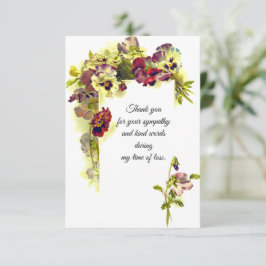 Cartões de agradecimentos Floral de Canto Vintage