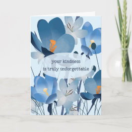 Cartões de agradecimentos Floral de Cartoon Azul