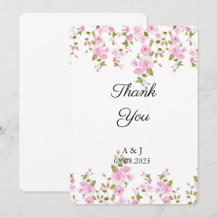CARTÕES DE AGRADECIMENTOS FLORAL DE CASAMENTO