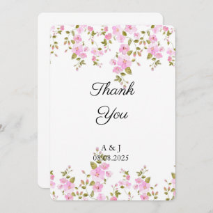 CARTÕES DE AGRADECIMENTOS FLORAL DE CASAMENTO