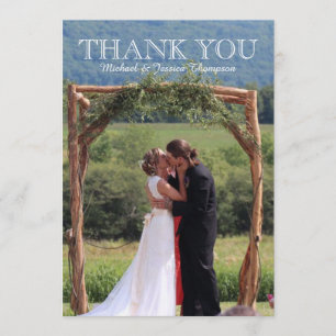 Cartões de agradecimentos Floral de Casamento Chal