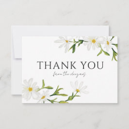 Cartões de agradecimentos Floral de Casamento Dais