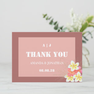 Cartões de agradecimentos Floral de Casamento Mode