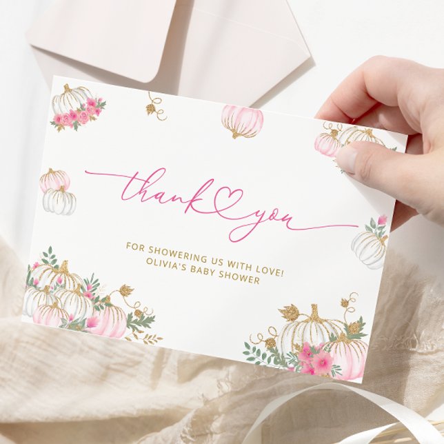 Cartões de agradecimentos Floral de Chá de fraldas (Criador carregado)