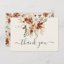 Cartões de agradecimentos Floral de Flor Selvagem