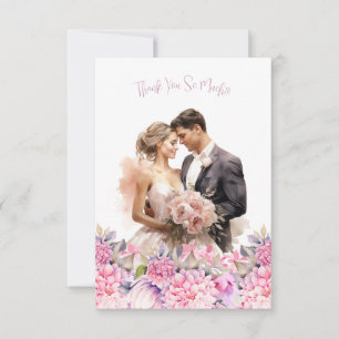 Cartões de agradecimentos Floral de Foto de Casame