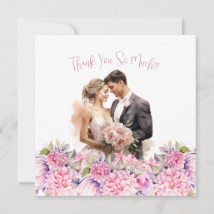 Cartões de agradecimentos Floral de Foto de Casame