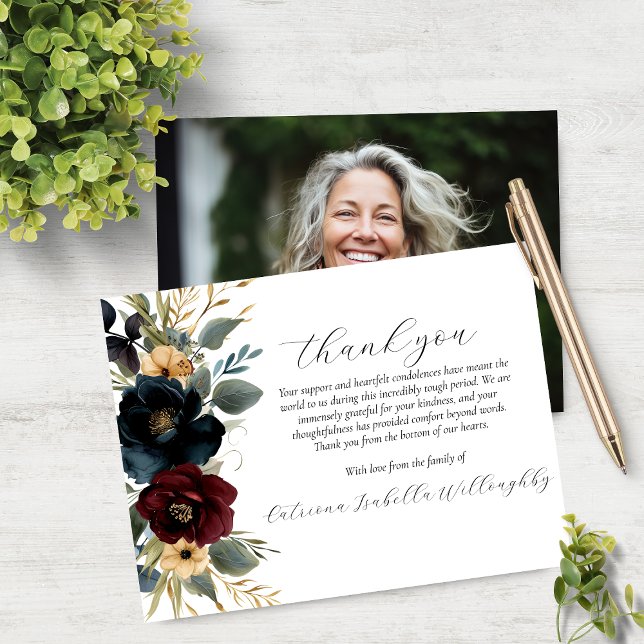 Cartões de agradecimentos Floral de Foto para Memo (Criador carregado)