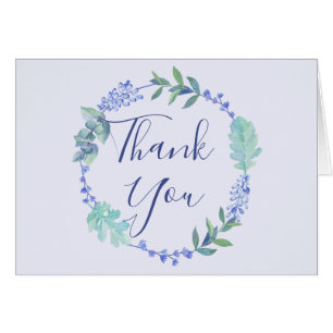Cartões de agradecimentos Floral de Primavera púrp
