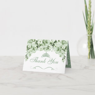 Cartões de agradecimentos Floral de Quinceanera Sa