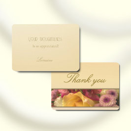 Cartões de agradecimentos Floral de Rosa Amarelo P