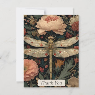 Cartões de agradecimentos Floral Dragonfly