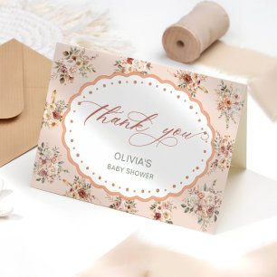 Cartões de agradecimentos Floral Elegante Boho