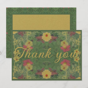 Cartões de agradecimentos Floral Flat