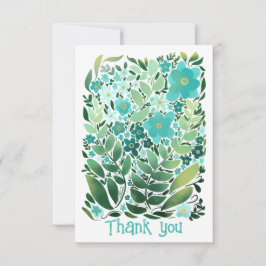 Cartões de agradecimentos Floral Flor Abstrato