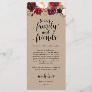 Cartões de agradecimentos Floral Kraft Place Burgu