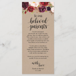 Cartões de agradecimentos Floral Kraft Place Burgu