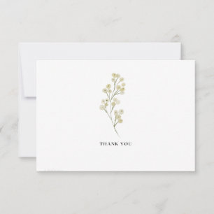 Cartões de agradecimentos Floral Minimalista