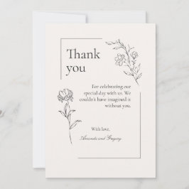 Cartões de agradecimentos Floral Moderno
