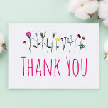 Cartões de agradecimentos Floral para cartão de fl<br><div class="desc">Cartões de agradecimentos Floral para o cartão de flores dos professores. Expresse sua sincera apreciação pelo seu professor com este belo Cartões de agradecimentos Floral. Apresentando um arranjo delicado de flores acima de um ousado "Obrigado", esta carta é perfeita para transmitir sua gratidão. Ideal para agradecer aos professores no final...</div>