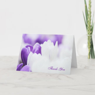 Cartões de agradecimentos Floral Púrpura e Branca