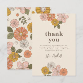 Cartões de agradecimentos Floral | Retro Floral