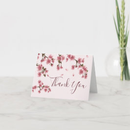 Cartões de agradecimentos Floral Rosa de Cereja