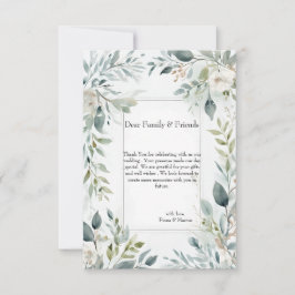 Cartões de agradecimentos Floral Russo Botânico