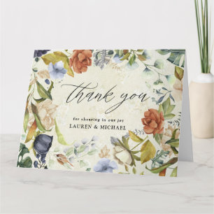 cartões de agradecimentos floral tropical elegant