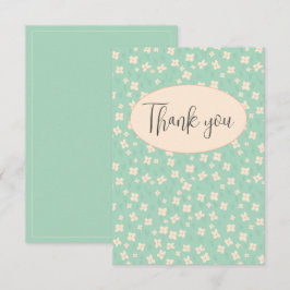 Cartões de agradecimentos Floral Verde