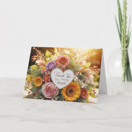 cartões de agradecimentos florescente