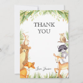 Cartões de agradecimentos florestal