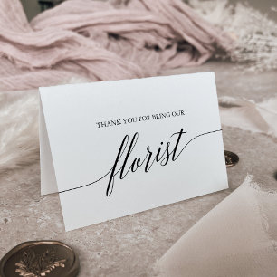 Cartões de agradecimentos Florista da Caligrafia 