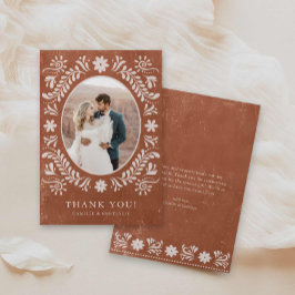 Cartões de agradecimentos Fotográfico Boho Terraco