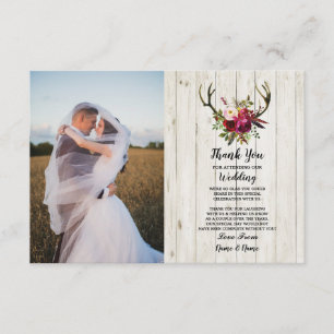 Cartões de agradecimentos Fotográfico Casamento