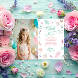 Cartões de agradecimentos Fotográfico de aniversár