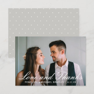 Cartões de agradecimentos Fotográfico de Casamen