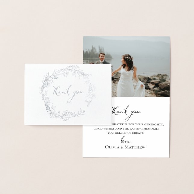 Cartões de agradecimentos Fotográfico de Casamento (Exibição)