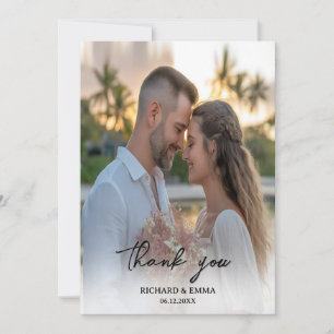 Cartões de agradecimentos Fotográfico de Casamento